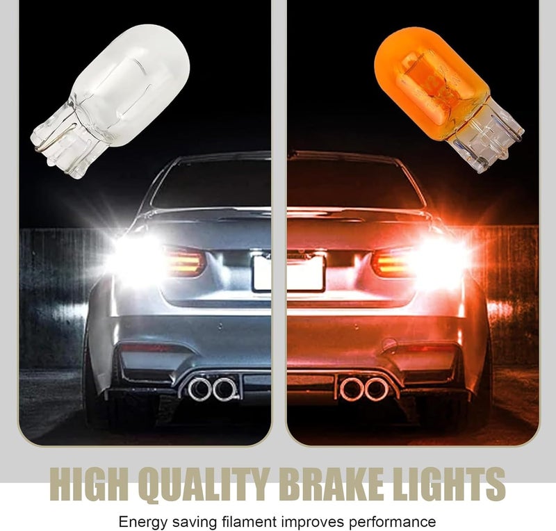 Merdege 10 PCS Automotive Brake Light Bulbs, Turn Signal Light, T20 Daytime Running Light Replacement, Universal for Cars (Yellow #Monofilament) - Image 5